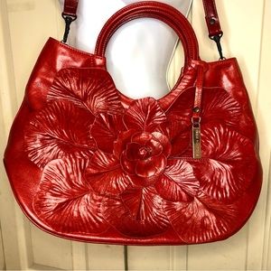 Anne Fontaine Scarlett Icon Bag Tote Size Red Leather NWOT